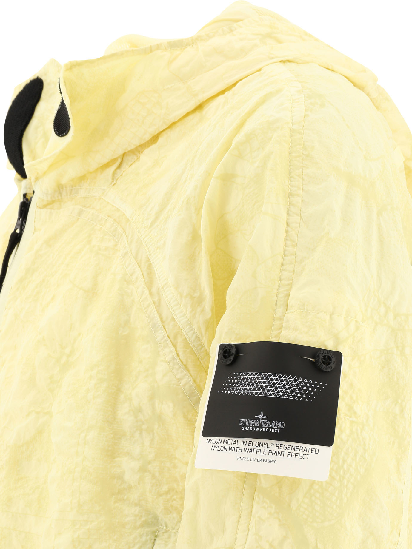 STONE ISLAND SHADOW PROJECT Yellow Nylon Metal Econyl windbreaker